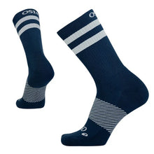 画像をギャラリービューアに読み込む, OS1st Wicked Comfort Socks Crew Navy with Silver Stripes オーエスファースト ウィキッドコンフォートソックス クルー ネイビー/シルバーストライプ