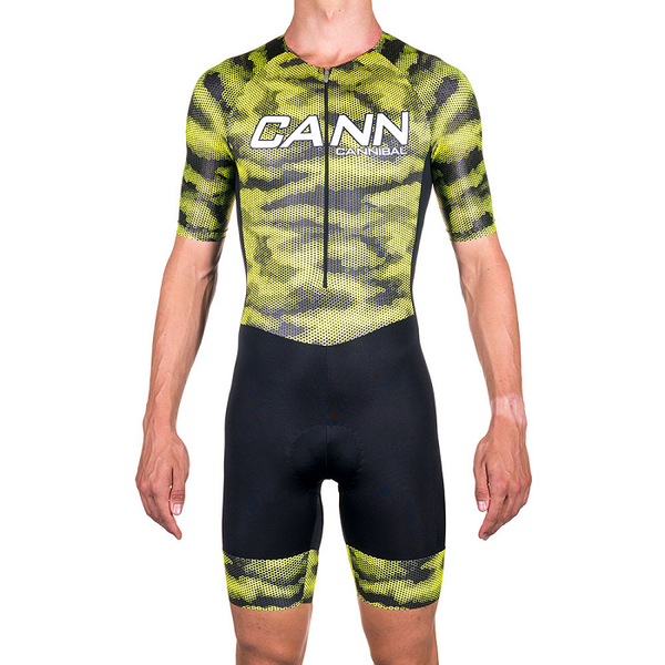 CANNIBAL CAMO FLUORO YELLOW エリート スリーブドゥ トライ スーツ