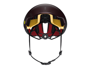 Trek Ballista MIPS Asian Fit Road Bike Helmet Black/Red (dark) ; Finish / Matte