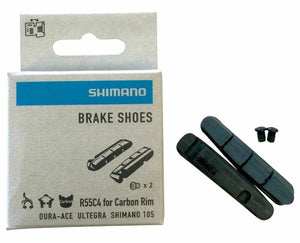 SHIMANO R55C4 カートリッジタイプ ブレーキシューおよび取付けボルト（カーボンリム用）