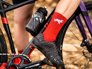 Burgh Cycling Hungry Devil Sock - Red