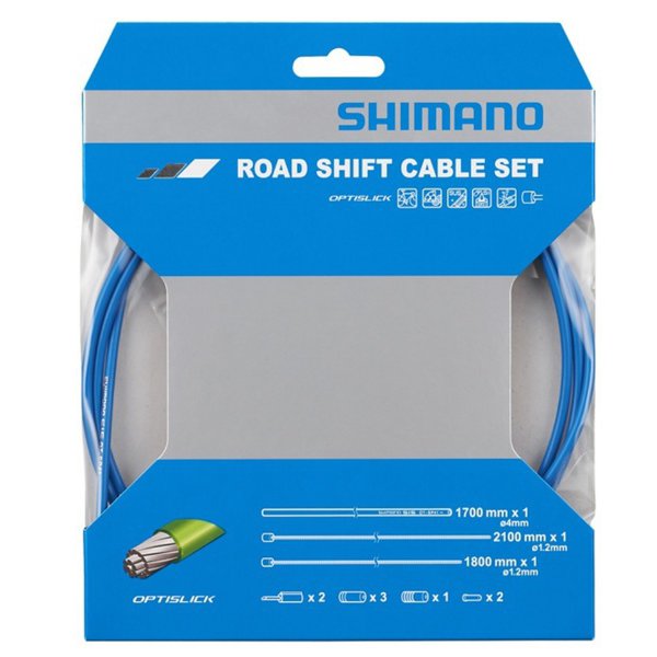 SHIMANO シフトケーブルセット オプティスリック ROAD　ブルー